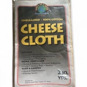 Unbleached 100% cotton cheese cloth